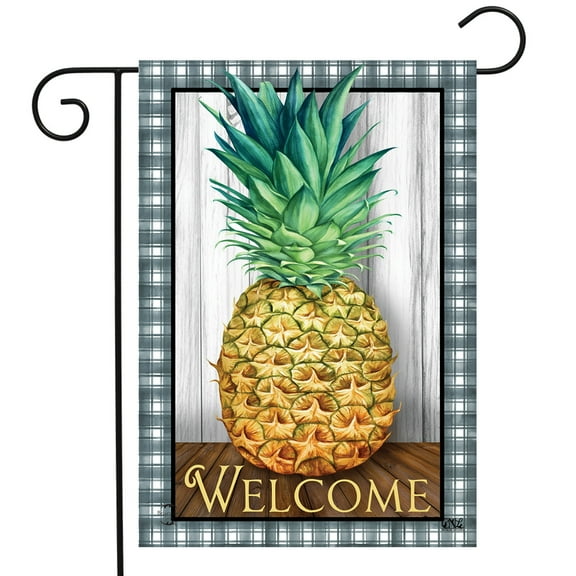 Briarwood Lane Checkered Pineapple Everyday Garden Flag