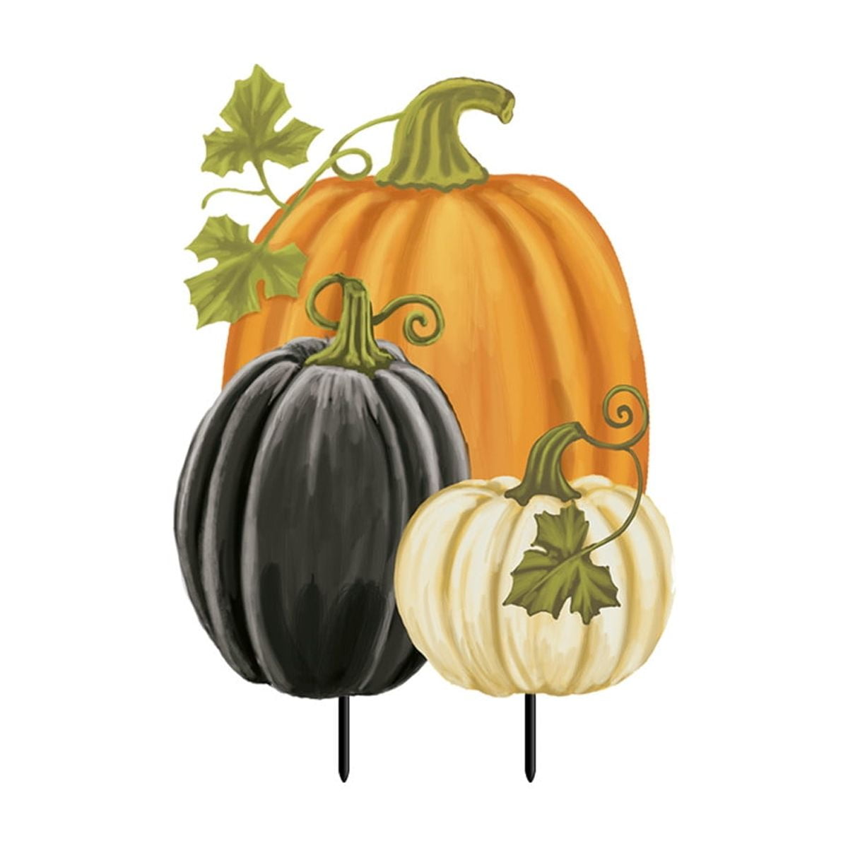 Briarwood Lane Checkered Pumpkins Metal Art