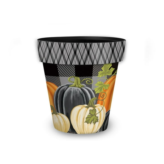 Briarwood Lane Checkered Pumpkins Small Planter