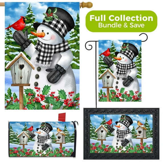 Briarwood Lane Checkered Snowman Winter Design Collection