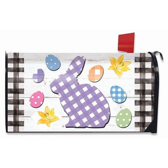 Briarwood Lane Checkered Spring Bunny Mailbox Cover