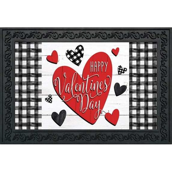 Briarwood Lane Checkered Valentine Doormat