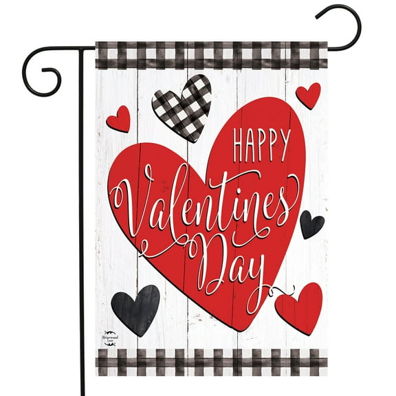 Briarwood Lane Checkered Valentine Garden Flag