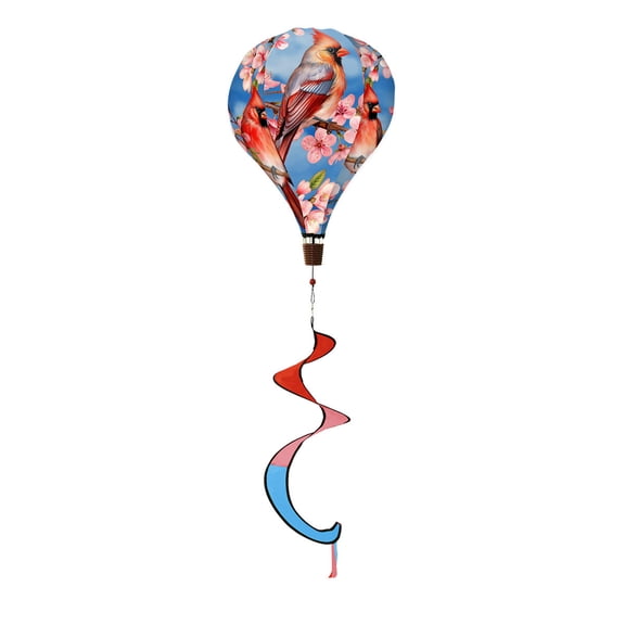 Briarwood Lane Cherry Blossom Cardinal Hot Air Balloon Spinner