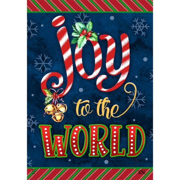 Briarwood Lane Christmas Double Sided House Flag 40x28 For Outdoor Joyous World For Christmas House Flag