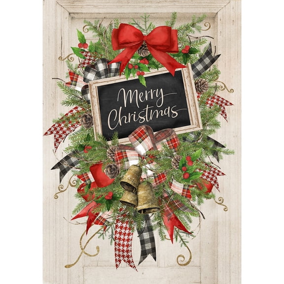 Briarwood Lane House Flag 40x28 For Outdoor Christmas Swag For Christmas House Flag