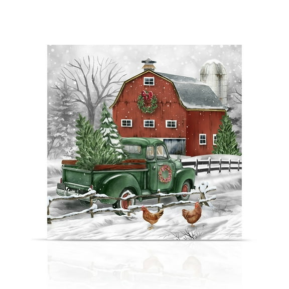 Briarwood Lane Christmas on the Farm Medium LED Canvas Art