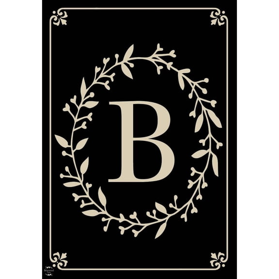 Briarwood Lane Everyday Double Sided House Flag 40x28 For Outdoor Classic Monogram Letter B Double-Sided House Flag
