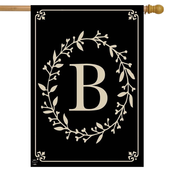 Briarwood Lane Classic Monogram Letter B Double-Sided House Flag