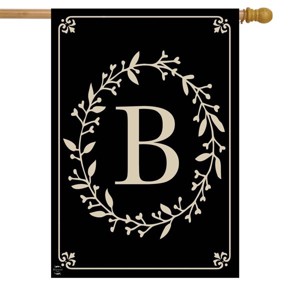 Briarwood Lane Classic Monogram Letter B Double-Sided House Flag