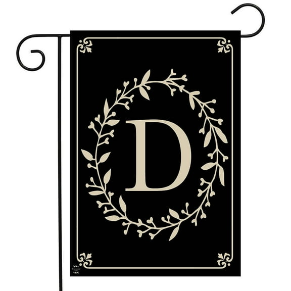 Briarwood Lane Classic Monogram Letter D Garden Flag