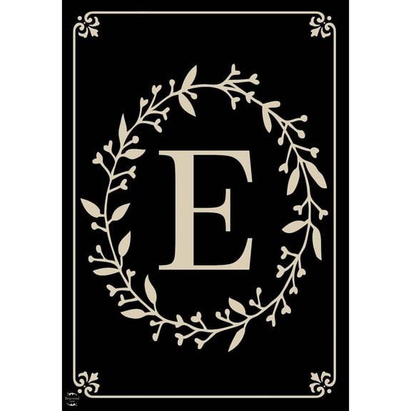 Briarwood Lane Everyday Double Sided House Flag 40x28 For Outdoor Briarwood Lane Classic Monogram Letter E Double-Sided House Flag