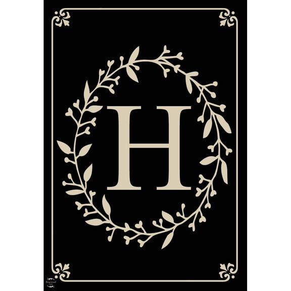 Briarwood Lane Everyday Garden Flag 12x18 For Outdoor Briarwood Lane Classic Monogram Letter H Garden Flag Flags For Outside