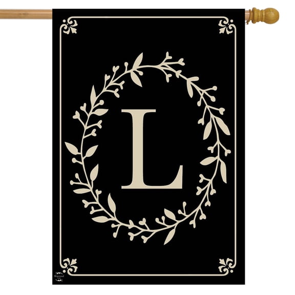 Briarwood Lane Classic Monogram Letter L Double-Sided House Flag