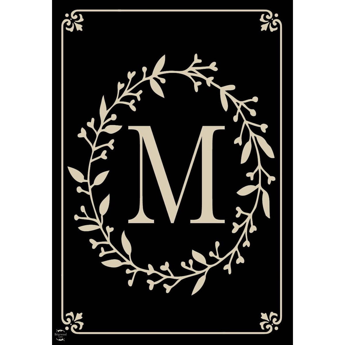 Briarwood Lane Monogram Letter M Double-Sided House Flag 28