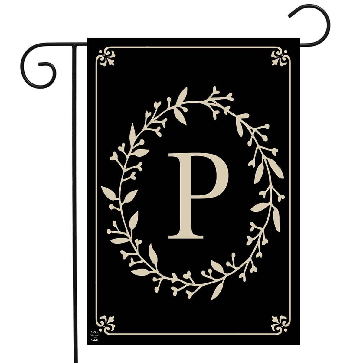 Briarwood Lane Classic Monogram Letter P Garden Flag