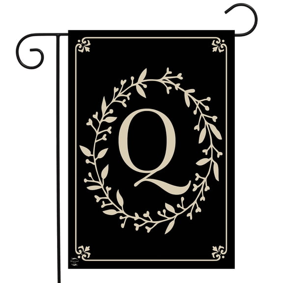 Briarwood Lane Everyday Garden Flag 12x18 For Outdoor Briarwood Lane Classic Monogram Letter Q Garden Flag Flags For Outside