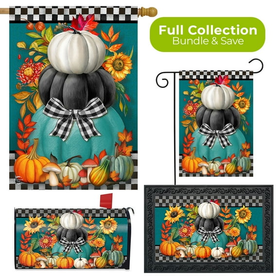 Briarwood Lane Colorful Pumpkin Stack Four Piece Collection