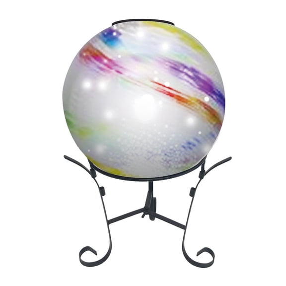 Briarwood Lane Colorful Swirl Solar LED Glass Gazing Ball