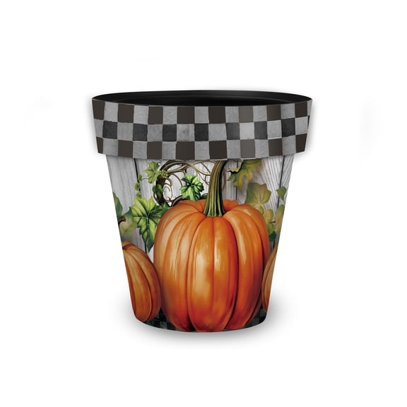 Briarwood Lane Fall Planter 8.5" x 8.5" x 8.5" Country Pumpkins Small For Fall Planter