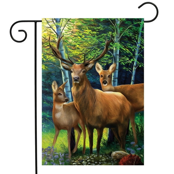 Briarwood Lane Deer Family Garden Flag