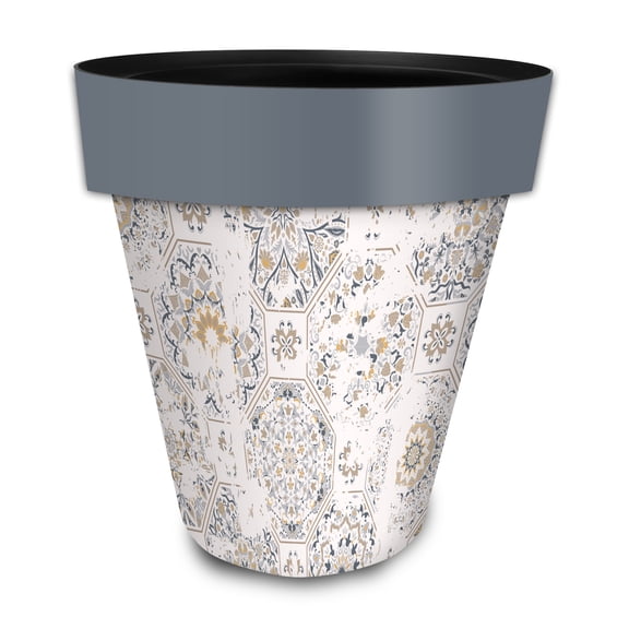 Briarwood Lane Everyday Planter 14" x 15" x 15" Distressed Tiles Large Planter