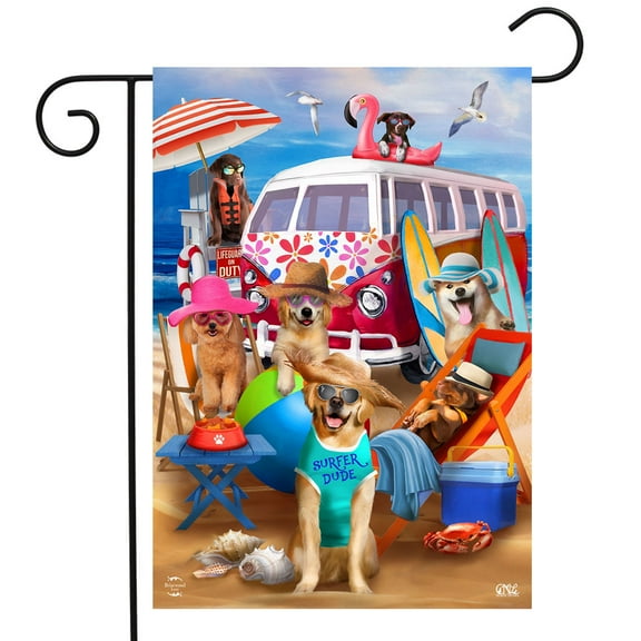 Briarwood Lane Dog Days Beach Garden Flag