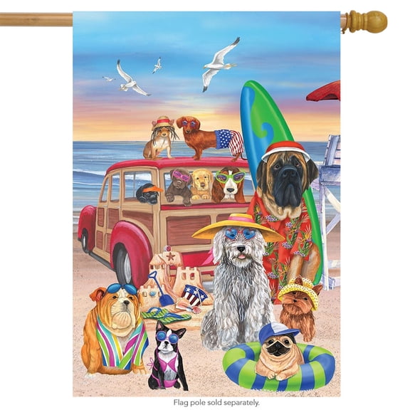 Briarwood Lane Dog Days of Summer House Flag