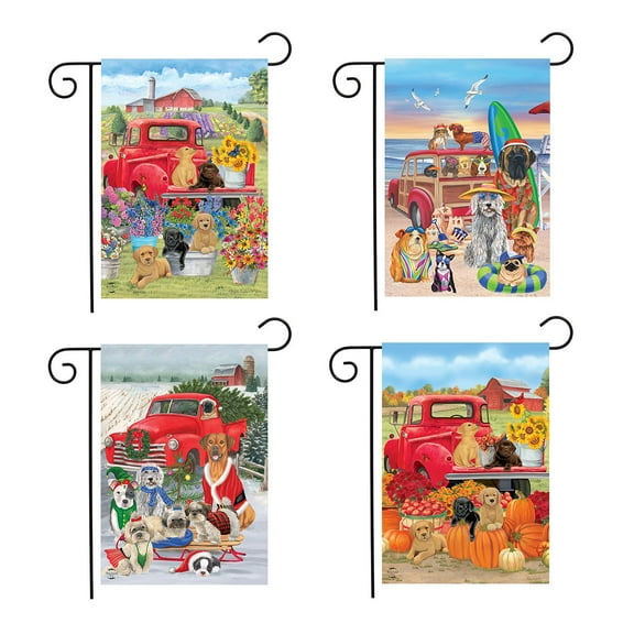Briarwood Lane Dogs Garden Flag Bundle - Set of 4