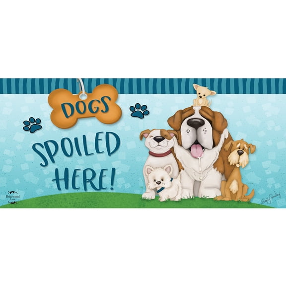 Briarwood Lane Everyday Dogs Spoiled Here Mini Mat 22x10 Indoor Outdoor Doormat