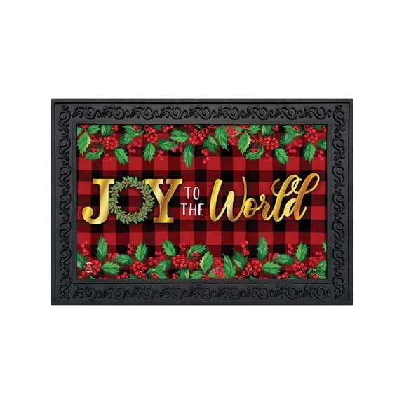 Briarwood Lane Doormat 30x18 Indoor Outdoor Joy To the World Christmas For Christmas Doormat