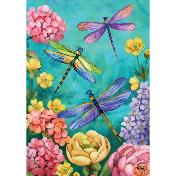 Briarwood Lane House Flag 40x28 For Outdoor Dragonfly Garden Spring For Spring House Flag