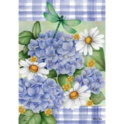 Briarwood Lane Spring House Flag 40x28 For Outdoor Dragonfly and Hydrangea For Spring House Flag