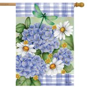 Briarwood Lane Dragonfly and Hydrangea House Flag