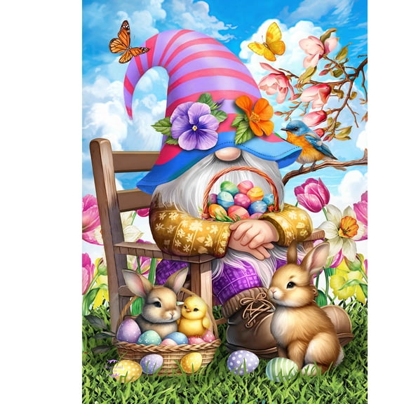Briarwood Lane Garden Flag 12x18 For Outdoor Easter Basket Gnome For Easter Garden Flag Flags For Outside