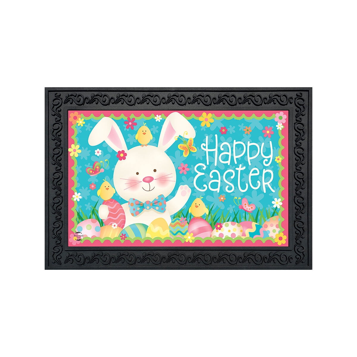 Briarwood Lane Doormat 30x18 Indoor Outdoor Easter Bunny and Chicks For Easter Doormat