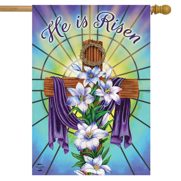 Briarwood Lane Easter Cross Holiday House Flag
