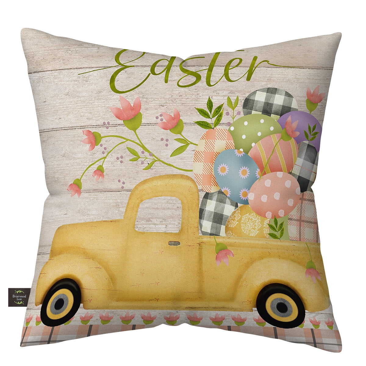 Briarwood Lane Indoor/Outdoor Pillow 17x17 Easter Egg Pickup For Easter Pillow