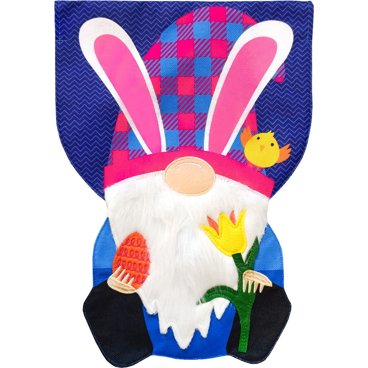 Briarwood Lane House Flag 40x28 For Outdoor Easter Gnome Burlap For Easter House Flag
