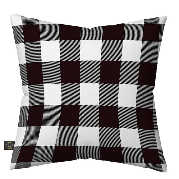 Briarwood Lane Everday Indoor/Outdoor Pillow 17x17 Black and White Check For Everday Pillow