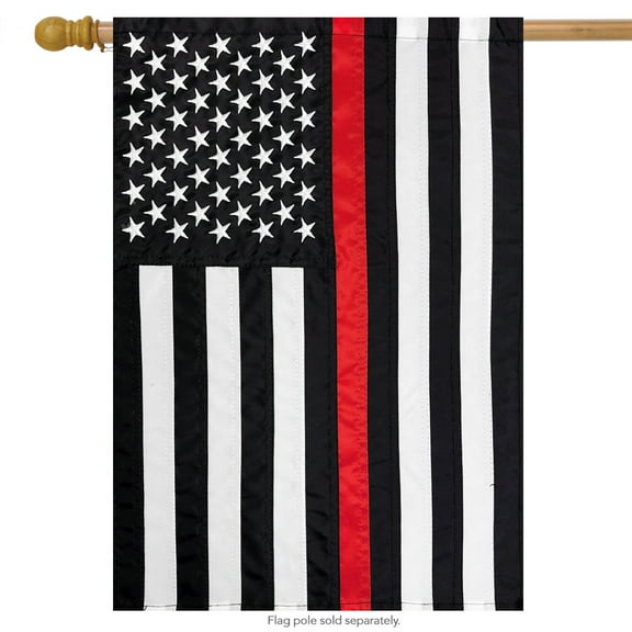 Briarwood Lane Everyday House Flag 40x28 For Outdoor Thin Red Line Embroidered House Flag