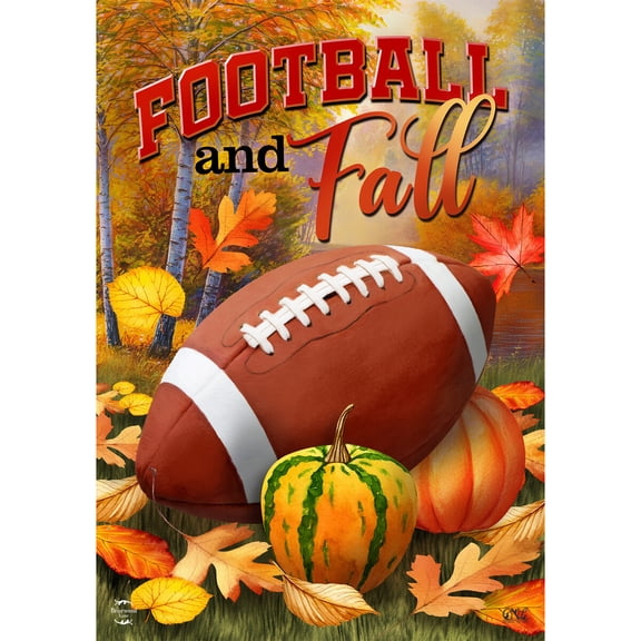 Briarwood Lane Fall House Flag 40x28 For Outdoor Fall and Football For Fall House Flag