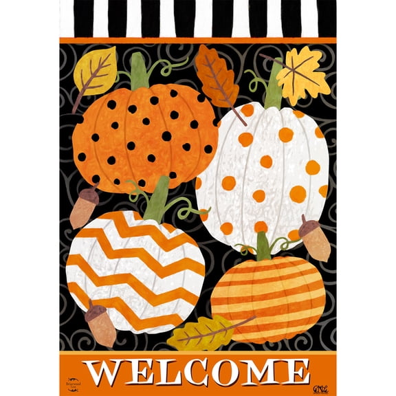 Briarwood Lane Fall Garden Flag 12x18 For Outdoor Fall Celebration Pumpkins For Fall Garden Flag Flags For Outside