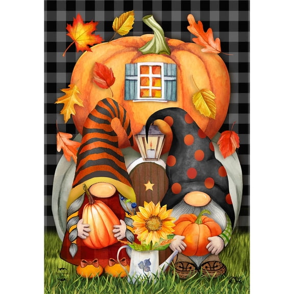 Briarwood Lane Fall House Flag 40x28 For Outdoor Fall Gnome Home For Fall House Flag