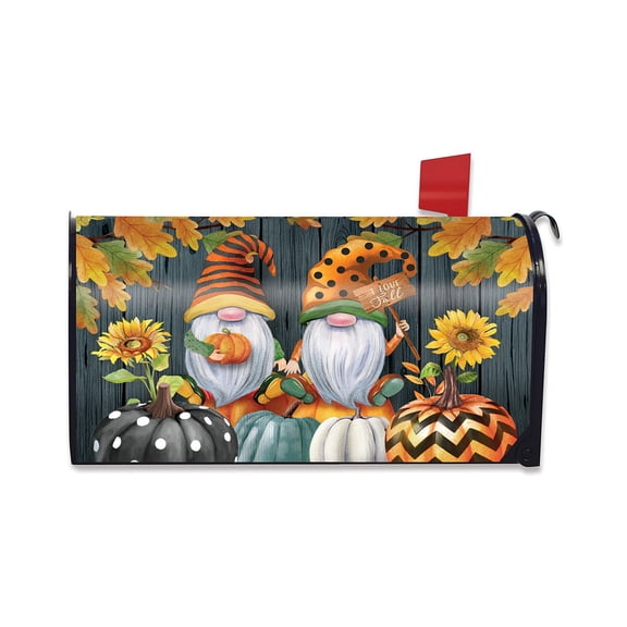 Briarwood Lane Fall Mailbox Cover - Oversized - Fall Gnomes Humor Large / Oversized For Fall Mailbox Cover