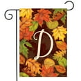 thumbnail image 1 of Briarwood Lane Fall Leaves Monogram Letter D Garden Flag, 1 of 4