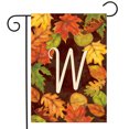 thumbnail image 1 of Briarwood Lane Fall Leaves Monogram Letter W Garden Flag, 1 of 4