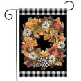 thumbnail image 1 of Briarwood Lane Fall Pumpkin Wreath Floral Garden Flag, 1 of 4