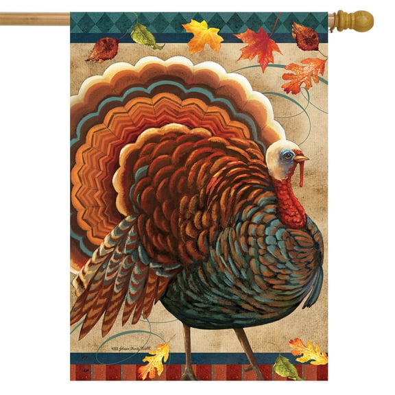 Briarwood Lane Fall Turkey House Flag