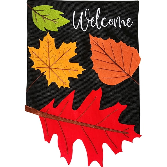 Briarwood Lane Fall Garden Flag 12x18 For Outdoor Falling Leaves Burlap For Fall Garden Flag Flags For Outside